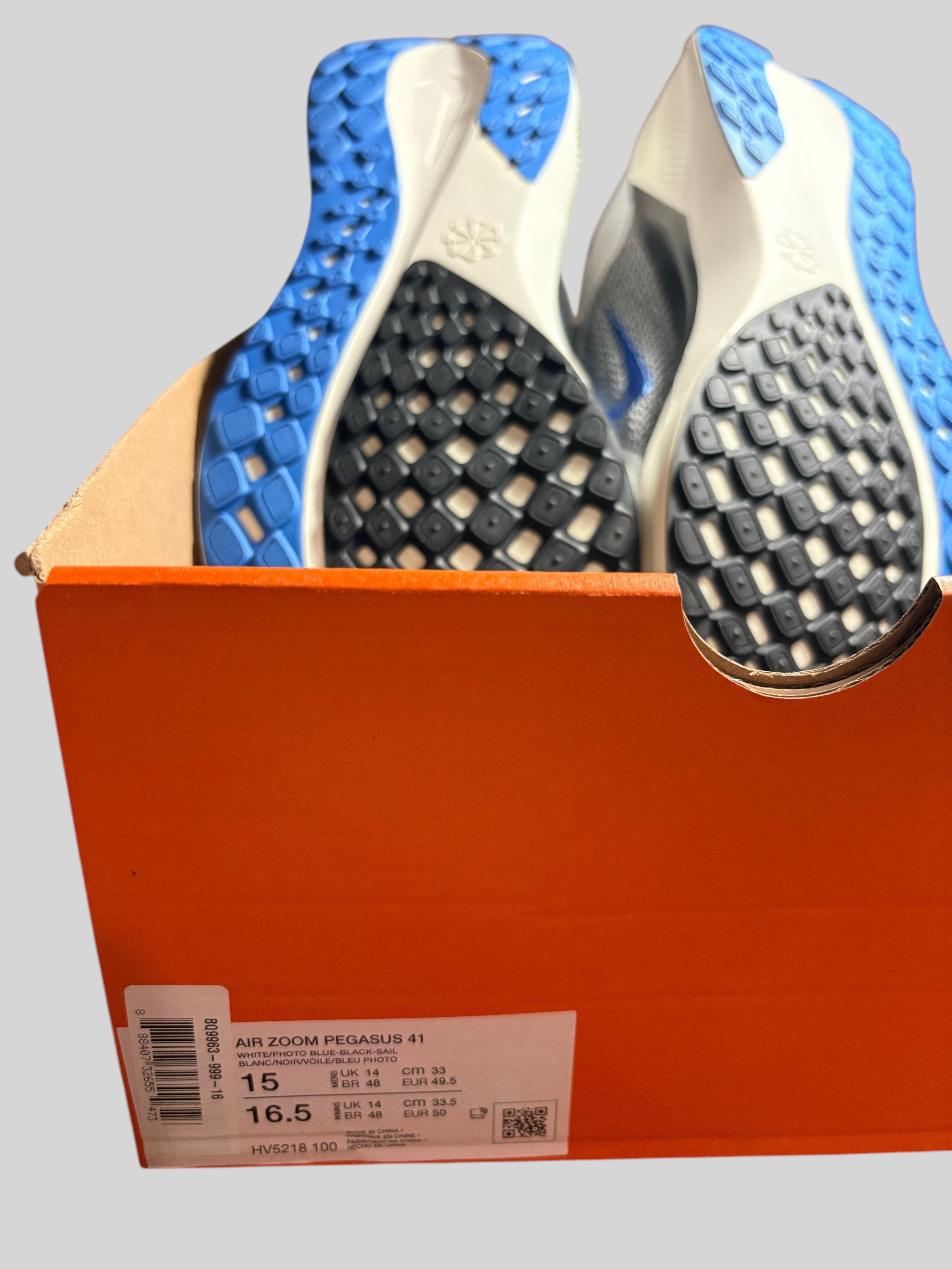 Chaussures de running FASHION SC Nike Air Zoom Pegasus 41 Sail Photo Blue dans leur boite orange d'origine