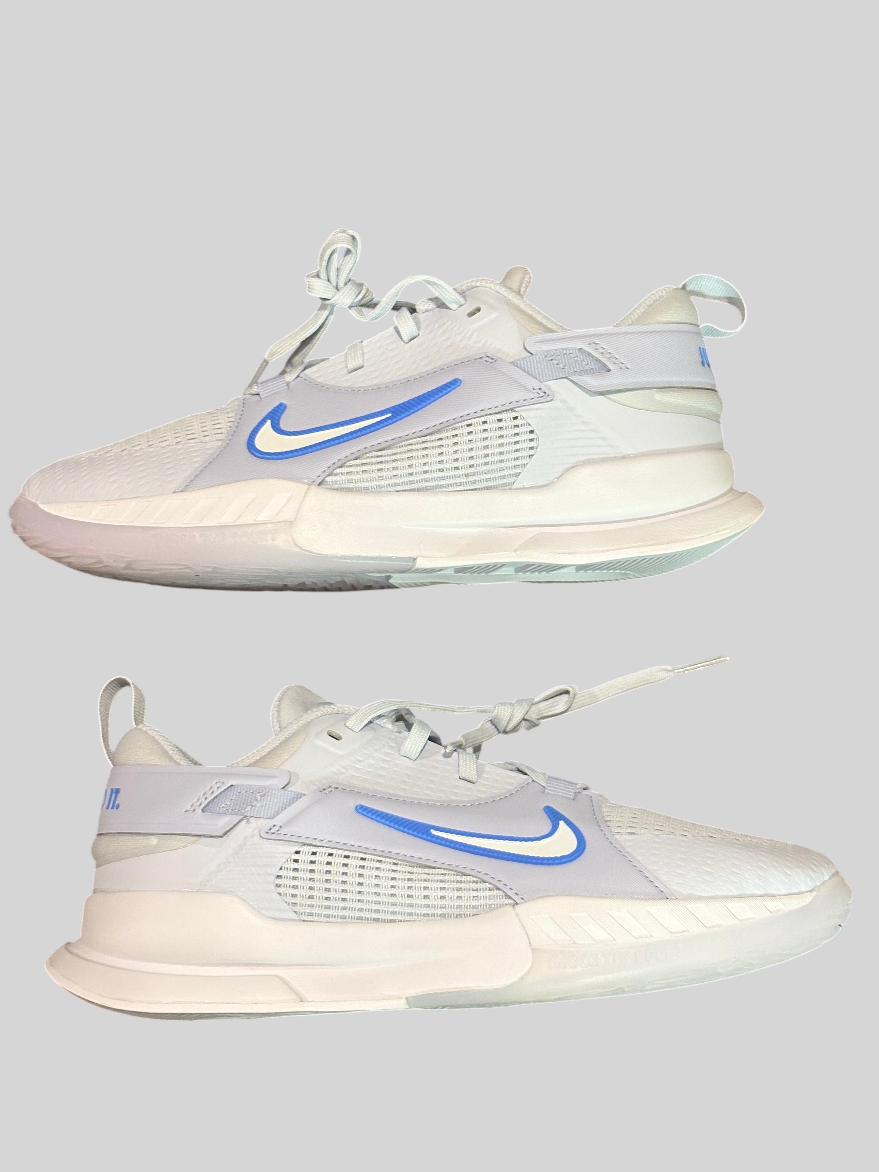 Chaussures de sport junior FASHION SC Nike Crosscourt GS en mesh gris et bleu avec semelle en caoutchouc