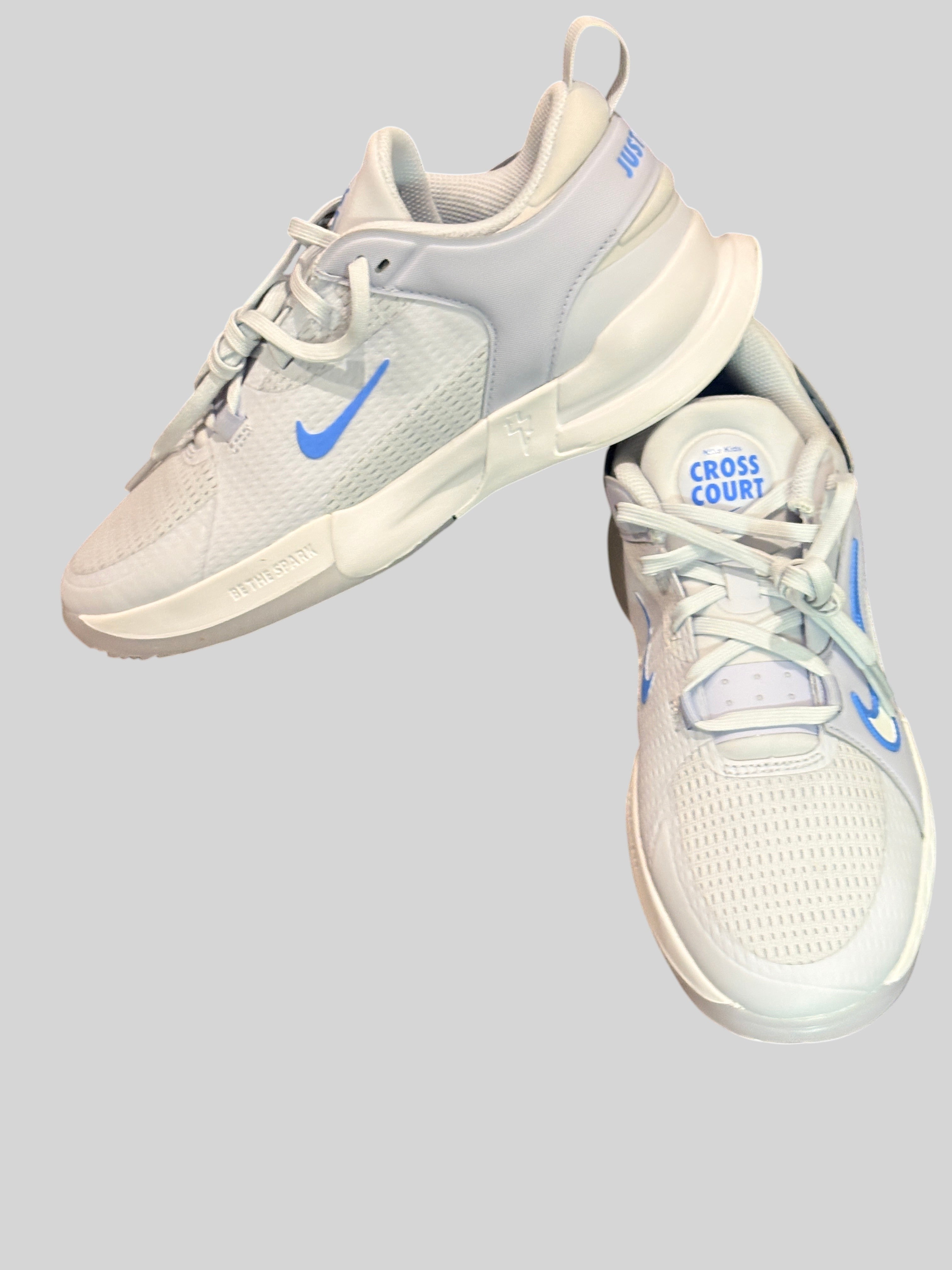 Chaussures de sport junior FASHION SC Nike Crosscourt GS en mesh gris et bleu avec semelle amortissante