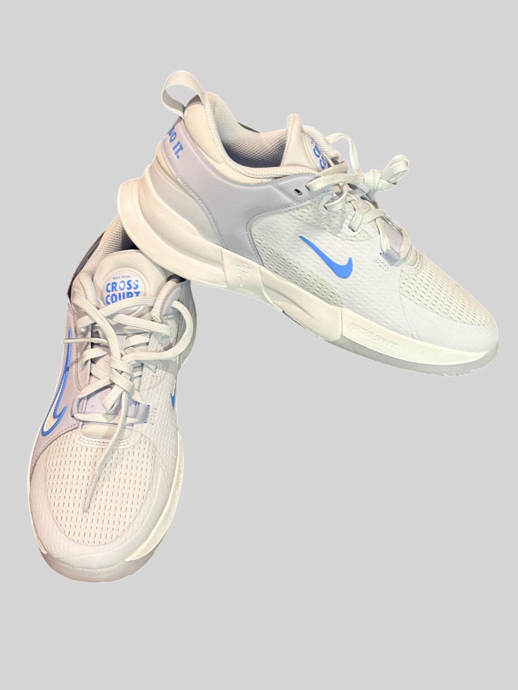 Chaussures de sport junior FASHION SC Nike Crosscourt GS en mesh gris et bleu avec semelle en caoutchouc