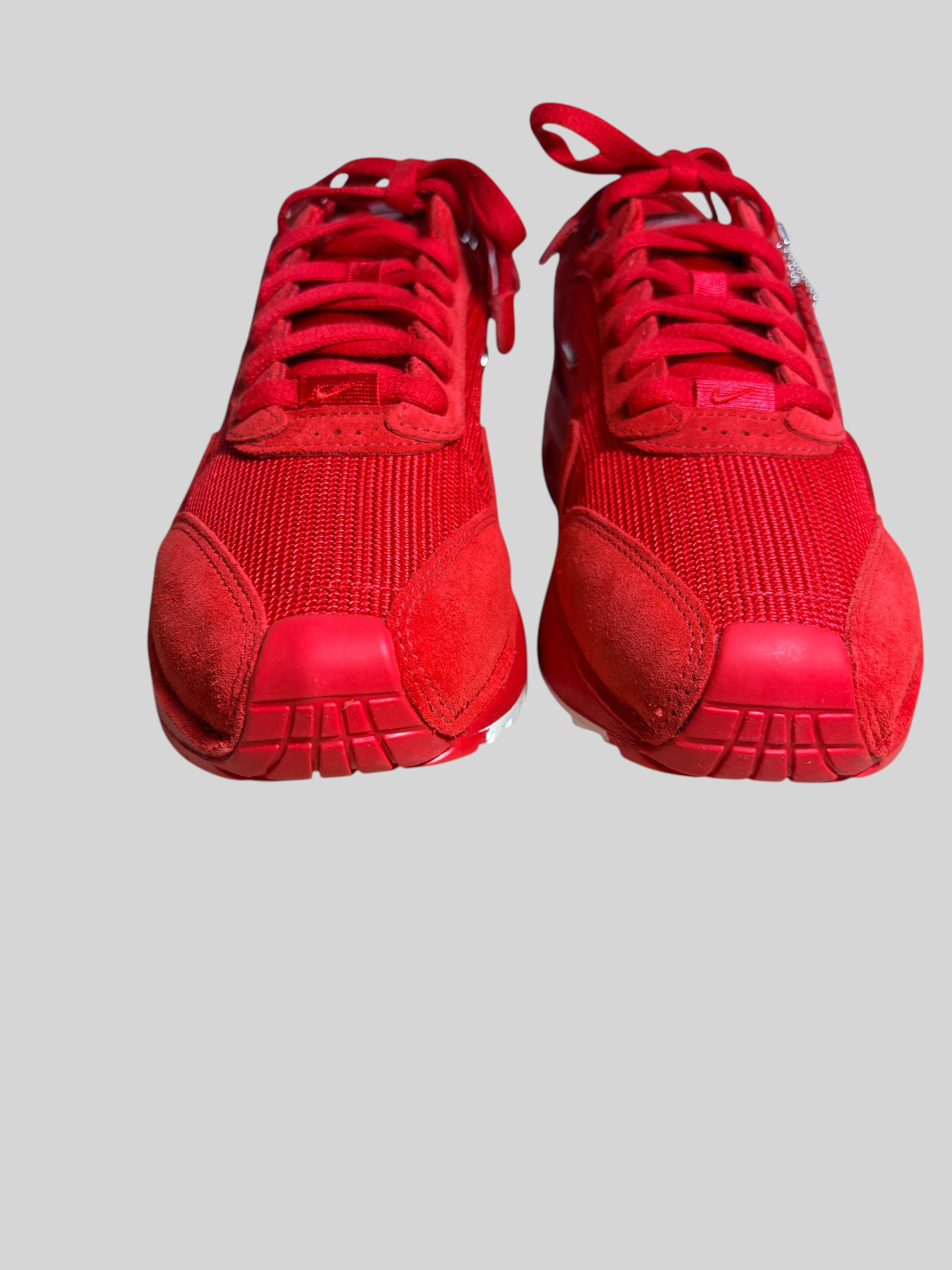 Baskets FASHION SC Nike x Jacquemus Air Max 1 '86 SP rouge vif en cuir, daim et textile avec mini-Swoosh métallique