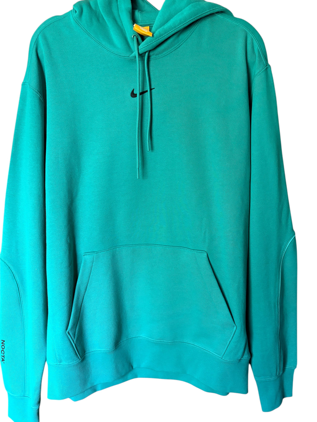 Sweat à capuche FASHION SC Nike x NOCTA Fleece CS 2 vert Neptune avec logo Swoosh noir et poche kangourou