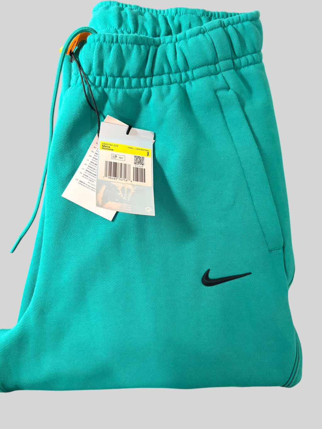 Pantalon de survêtement FASHION SC Nike x NOCTA Fleece CS vert Neptune avec logo Swoosh noir et étiquette d'origine