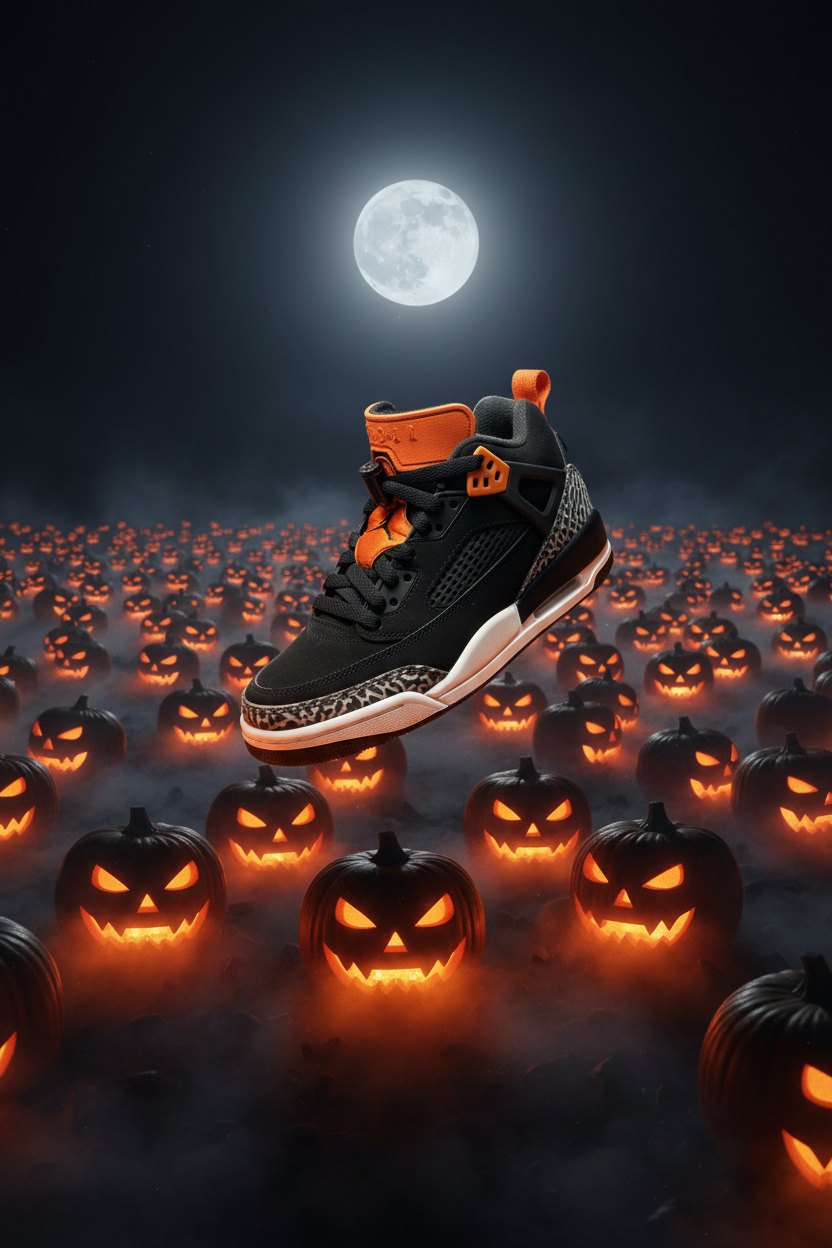 Jordan Spizike Halloween – Champ de Citrouilles