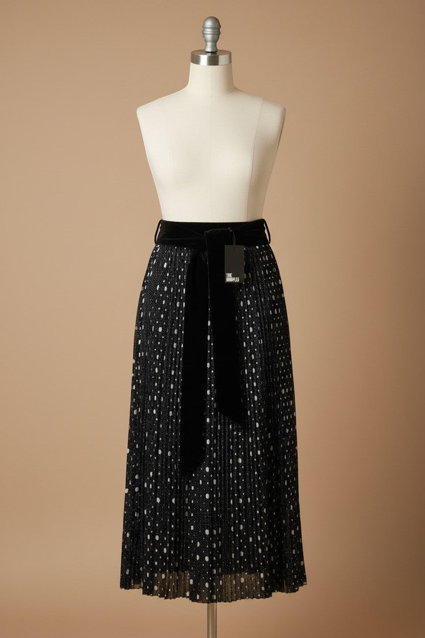 Jupe plissée The Kooples – pois & velours