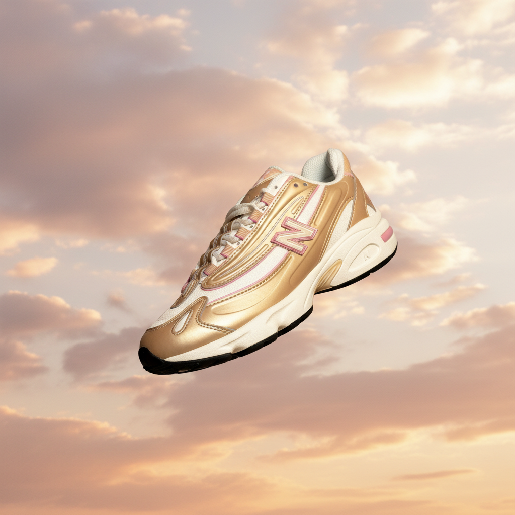 New Balance 1000 White Gold Pink - Sunset