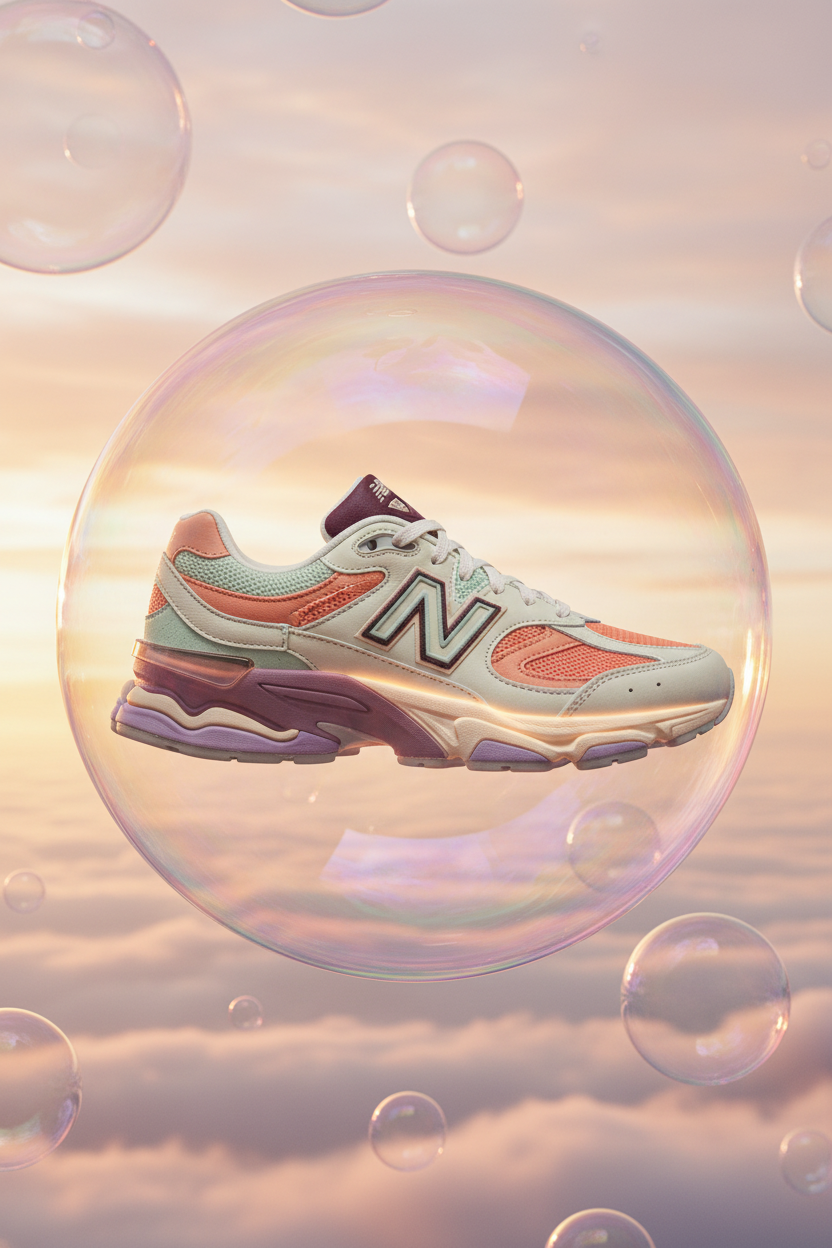 New Balance 9060 Mint Peach – Bulle de Savon Magique