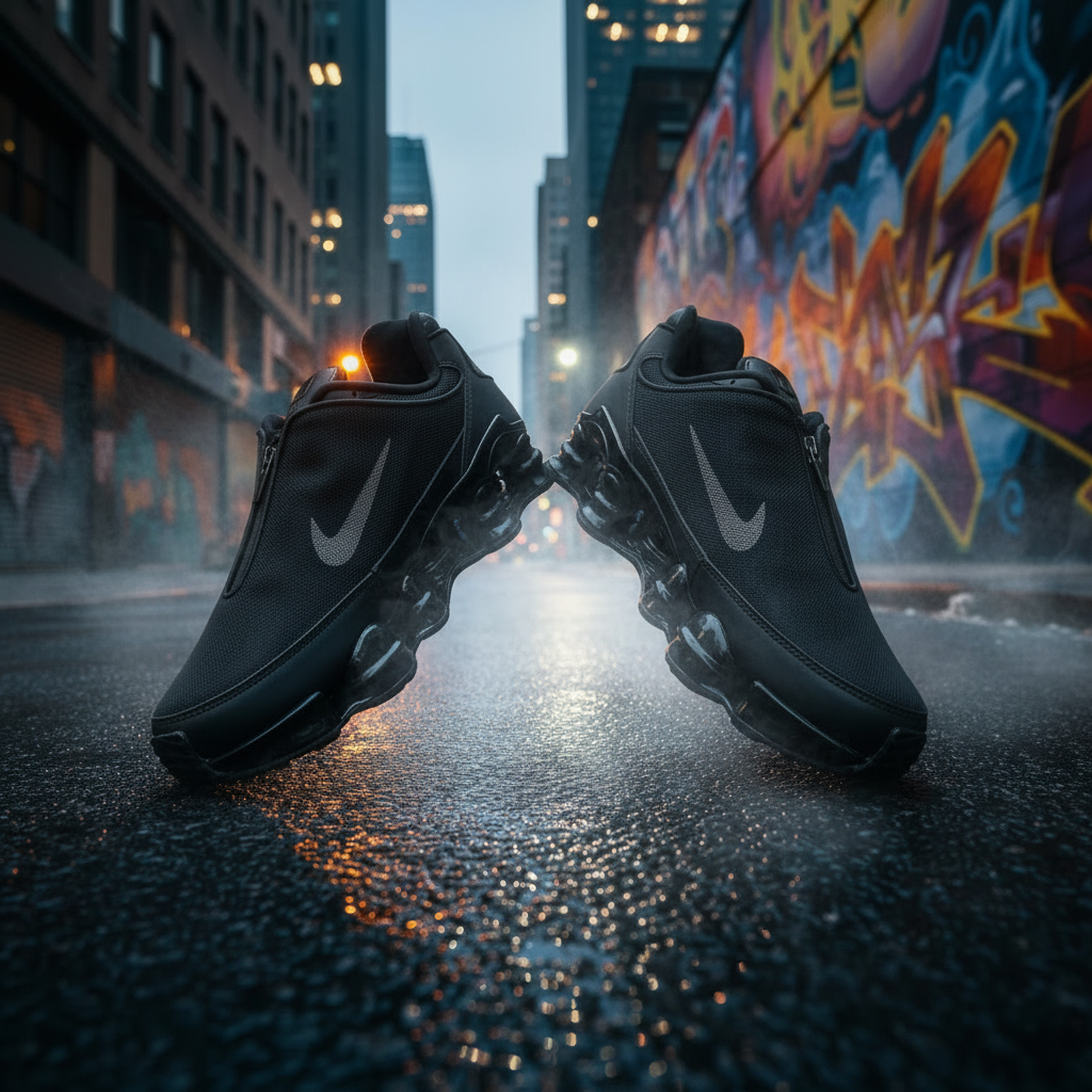 Nike Shox Triple Black - Mieux éclairé