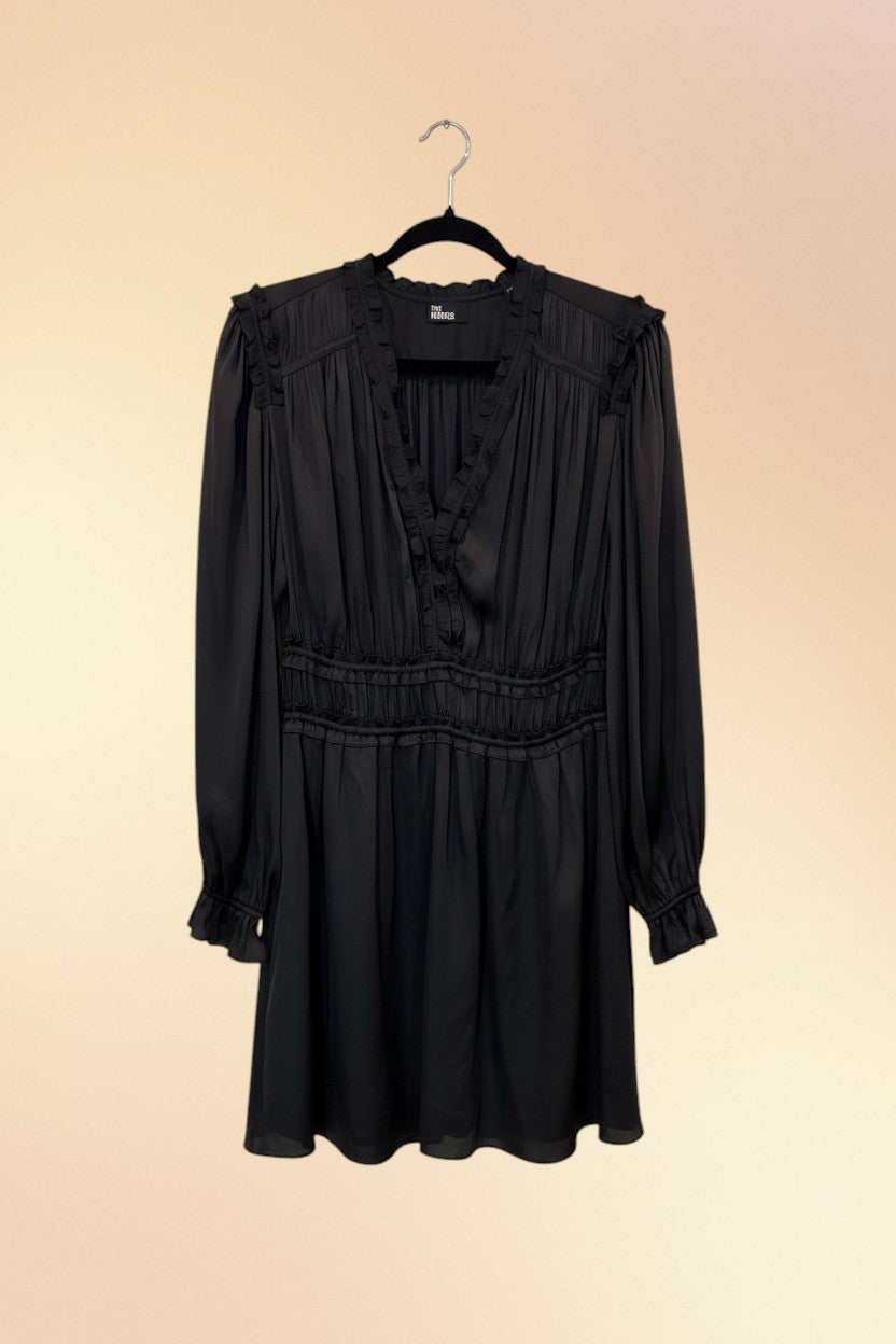 Robe noire The Kooples fond taupe/crème