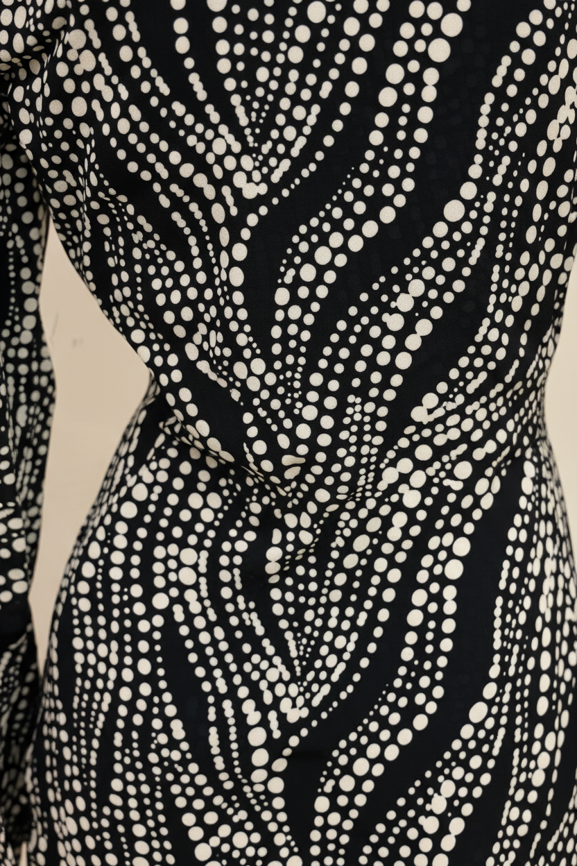 Robe pois détail tissu