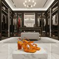 Sandales orange vif – Dressing luxe